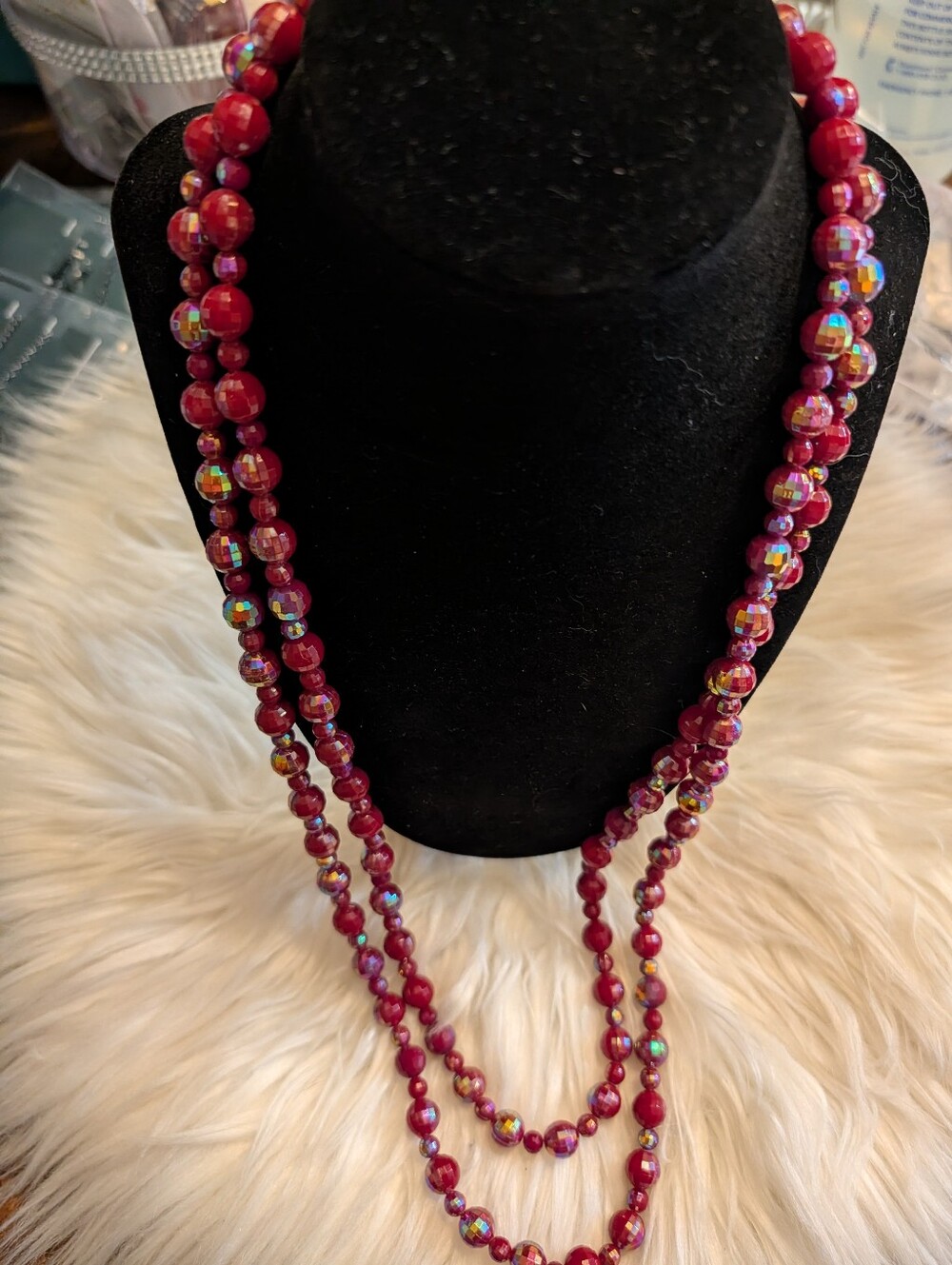 Premier Desing Red Beaded Multi-Strand Necklace - Women's Jewelry